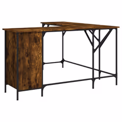 Scrivania Rovere Fumo 141x141x75 cm in Legno Multistratocod mxl 84635 - Vista aggiuntiva 2