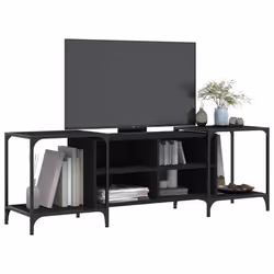 Mobile Porta TV Nero 153x37x50 cm in Legno Multistratocod mxl 85450 - Vista aggiuntiva 3