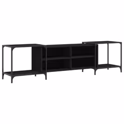vidaXL Mobile Porta TV Nero 203x37x50 cm in Legno Multistrato - Vista aggiuntiva 2