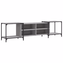 Mobile Porta TV Grigio Sonoma 203x37x50 cm in Legno Multistratocod mxl 133396 - Vista aggiuntiva 2