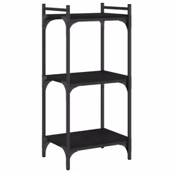 Libreria a 3 Ripiani Nera 40x30x86 cm in Legno Multistratocod mxl 132531 - Vista aggiuntiva 2