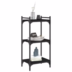 Libreria a 3 Ripiani Nera 40x30x86 cm in Legno Multistratocod mxl 132531 - Vista aggiuntiva 3