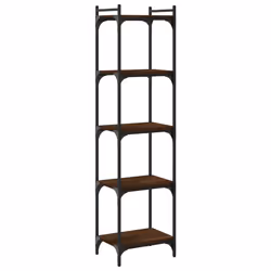 Libreria 5 Ripiani Rovere Marrone 40x30x154cm Legno Multistratocod mxl 108542 - Vista aggiuntiva 2
