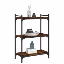 Libreria a 3 Ripiani Rovere Fumo 60x30x86 cm Legno Multistratocod mxl 83989 - Vista aggiuntiva 3