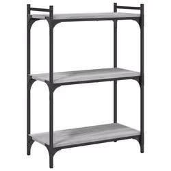 Libreria a 3 Ripiani Grigio Sonoma 60x30x86cm Legno Multistratocod mxl 131951 - Vista aggiuntiva 2