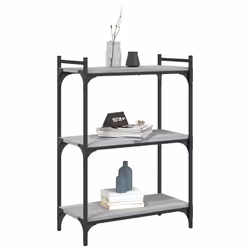 Libreria a 3 Ripiani Grigio Sonoma 60x30x86cm Legno Multistratocod mxl 131951 - Vista aggiuntiva 3