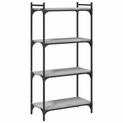 Libreria 4 Ripiani Grigio Sonoma 60x30x120cm Legno Multistratocod mxl 108614 - Vista aggiuntiva 2