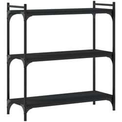 Libreria a 3 Ripiani Nera 80x30x86 cm in Legno Multistrato Vidaxl 47645
