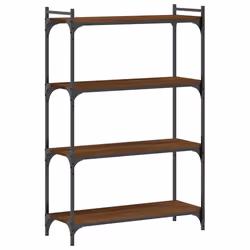 Libreria 4 Ripiani Rovere Marrone 80x30x120cm Legno Multistratocod mxl 108534 - Vista aggiuntiva 2