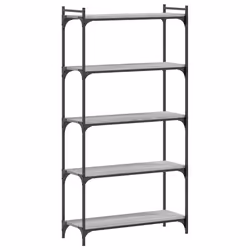 Libreria 5 Ripiani Grigio Sonoma 80x30x154cm Legno Multistratocod mxl 84660 - Vista aggiuntiva 2