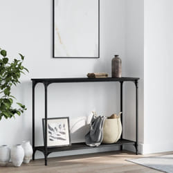 Tavolino Consolle Nero 101x30,5x75 cm in Legno Multistrato Vidaxl 86715