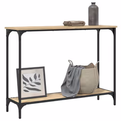 Tavolino Consolle Rovere Sonoma 101x30,5x75cm Legno Multistratocod mxl 131952 - Vista aggiuntiva 3