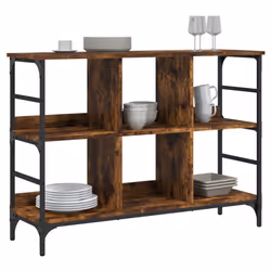 Credenza Rovere Fumo 102x32x73,5 cm in Legno Multistratocod mxl 85561 - Vista aggiuntiva 3