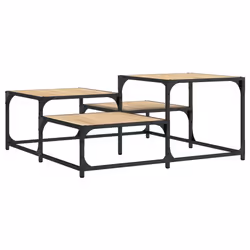 Tavolino Salotto Rovere Sonoma 87,5x87,5x40cm Legno Multistratocod mxl 134202 - Vista aggiuntiva 2