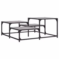 Tavolino Salotto Grigio Sonoma 87,5x87,5x40cm Legno Multistratocod mxl 86215 - Vista aggiuntiva 2