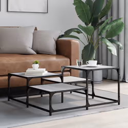 Tavolino Salotto Grigio Sonoma 87,5x87,5x40cm Legno Multistratocod mxl 86215 - Vista aggiuntiva 3