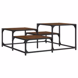 Tavolino Salotto Rovere Marrone 87,5x87,5x40 Legno Multistratocod mxl 110182 - Vista aggiuntiva 2