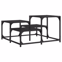 Tavolino da Salotto Nero 68x68x40 cm in Legno Multistratocod mxl 86216 - Vista aggiuntiva 2