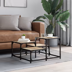 Tavolino da Salotto Rovere Sonoma 68x68x40 cm Legno Multistratocod mxl 134201 - Vista aggiuntiva 3