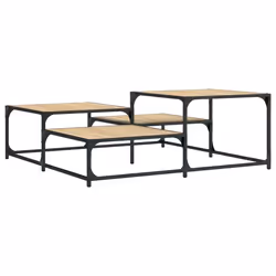 Tavolino Salotto Rovere Sonoma 107x107x40 cm Legno Multistratocod mxl 86217 - Vista aggiuntiva 2
