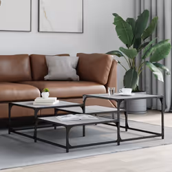 Tavolino Salotto Grigio Sonoma 107x107x40 cm Legno Multistratocod mxl 134205 - Vista aggiuntiva 3
