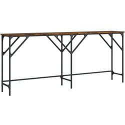 Tavolo Consolle Rovere Fumo 180x29x75 cm in Legno Multistrato Vidaxl