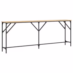 vidaXL Tavolo Consolle Rovere Sonoma 200x29x75 cm in Legno Multistrato - Vista aggiuntiva 2