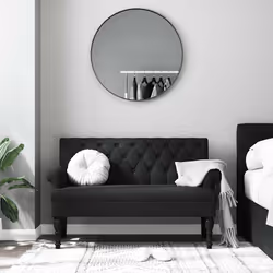 Panca con Schienale Nera 120x62x75,5 cm in Tessutocod mxl 107858 - Vista aggiuntiva 3