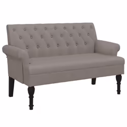 Panca con Schienale Tortora 120x62x75,5 cm in Tessutocod mxl 131839 - Vista aggiuntiva 2