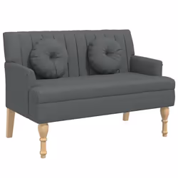 Panca con Cuscini Grigio Scuro 113x64,5x75,5 cm in Tessutocod mxl 131840 - Vista aggiuntiva 2