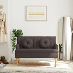 Panca con Cuscini Marrone Scuro 113x64,5x75,5 cm in Tessutocod mxl 131841