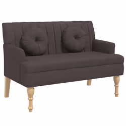 Panca con Cuscini Marrone Scuro 113x64,5x75,5 cm in Tessutocod mxl 131841 - Vista aggiuntiva 2