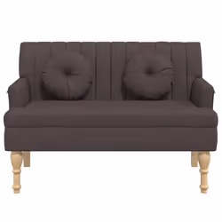 Panca con Cuscini Marrone Scuro 113x64,5x75,5 cm in Tessutocod mxl 131841 - Vista aggiuntiva 3