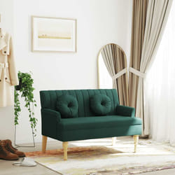 Vidaxl - Panca con Cuscini Verde Scuro 113x64,5x75,5 cm in Tessuto 30875