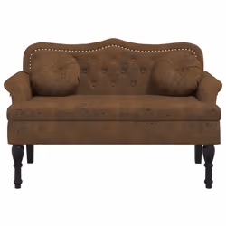 Panca con Cuscini Marrone 120,5x65x75 cm in Scamosciatocod mxl 83891 - Vista aggiuntiva 3