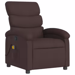 Poltrona Massaggiante Reclinabile Marrone Scuro in Tessutocod mxl 131471 - Vista aggiuntiva 3