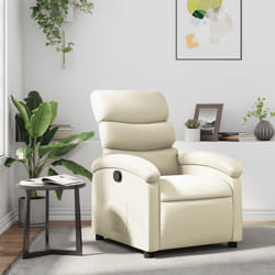 Poltrona Reclinabile Crema in Similpellecod mxl 83596