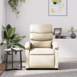 Poltrona Reclinabile Crema in Similpellecod mxl 83596 - Vista aggiuntiva 3