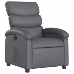 Poltrona Reclinabile Grigia in Similpellecod mxl 83594 - Vista aggiuntiva 2