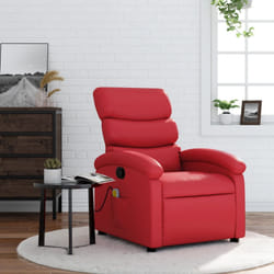 Poltrona Massaggiante Reclinabile Rossa in Similpellecod mxl 131501