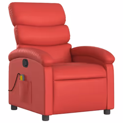 Poltrona Massaggiante Reclinabile Rossa in Similpellecod mxl 131501 - Vista aggiuntiva 3