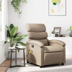 Vidaxl - Poltrona Massaggiante Reclinabile cappuccino in Similpelle 31095