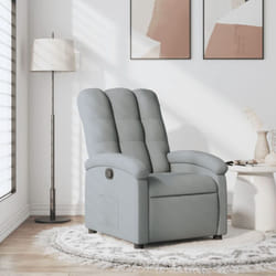 Vidaxl - Poltrona Reclinabile in Tessuto Grigio Chiaro 56484