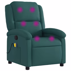 Poltrona Massaggiante Reclinabile Verde Scuro in Tessutocod mxl 107810 - Vista aggiuntiva 2