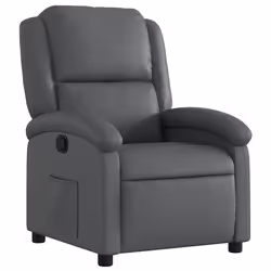 Poltrona Reclinabile Grigia in Similpellecod mxl 131782 - Vista aggiuntiva 2