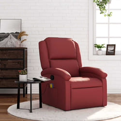 Poltrona Massaggiante Reclinabile Rosso vino in Similpellecod mxl 131785