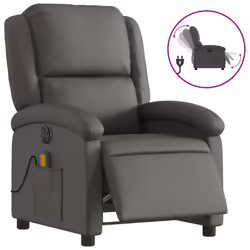 VidaXL 371792, Pelle, Grigio, Schiuma, 110 kg, 710 mm, 865 mm