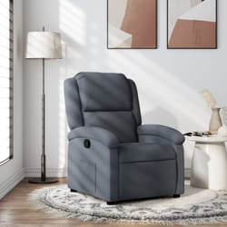 Vidaxl - Poltrona Reclinabile Grigio Scuro in Velluto 34346