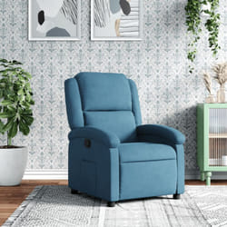 Vidaxl - Poltrona Reclinabile Blu in Velluto 730315