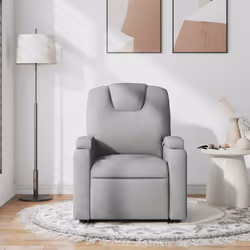 Poltrona Massaggiante Reclinabile Grigio Chiaro in Tessutocod mxl 107840 - Vista aggiuntiva 3